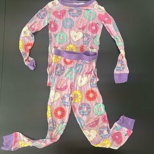 Colorful Donut Print Pajama Set